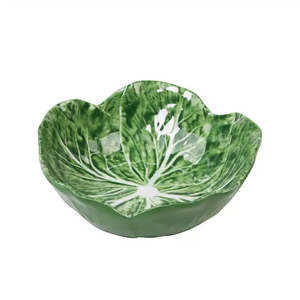 Homewares: Melamine cabbage leaf small dish 13 cm
