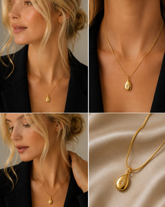New Arrivals 1: Flying Saucers Teardrop necklace