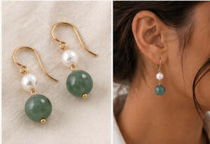 Flying Saucers Jewellery 1: Flying Saucers Jade earrings