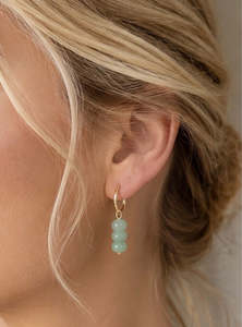 Flying Saucers Jewellery 1: Flying Saucers Jade earrings triple