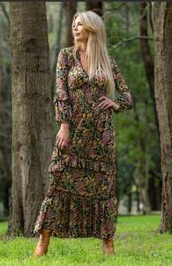 Dresses: Boho silk mixPaisley maxi Dress