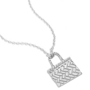 Little Taonga: Little Taonga Kete Necklace silver