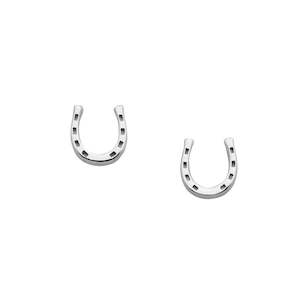 Karen Walker Mini Horse Shoe Earrings Sterling Silver Studs