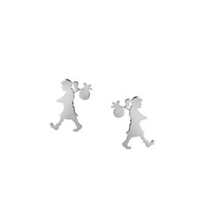 Karen Walker: Karen Walker Runaway Girl Sterling Silver Stud Earrings