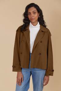 Isle of Mine Freya Crop Trench Toffee