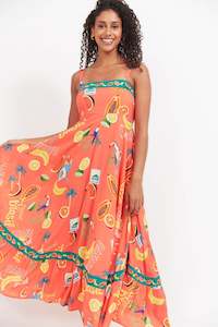 Haven Cabana tank maxi dress brasil coral