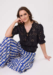 Fashion: Lemon Tree Milana lace top Black