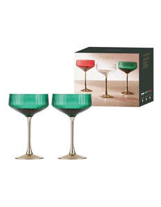 Christmas: Tempa Valentina coupe glass.2 green