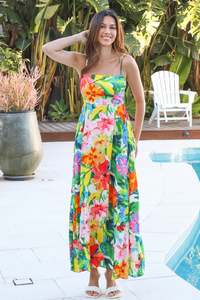 Dresses: Floral slip dress