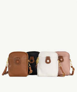 Accessories: Sassy Duck Georgie Leather cross body white