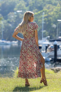 Shula short sleeved wrap dress