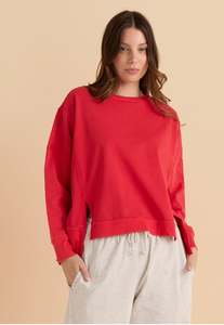 Betty Basics Iris Sweatshirt red