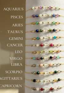 Jewellery: Flying Saucers Natural stone Zodiac bracelet