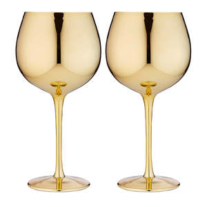 Aurora Gold 2pk Gin Glasses