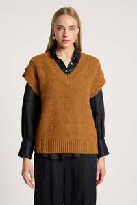 Eb + Ive orin knit vest Caramel