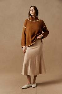 Brands: Eb + Ive Zola knit skirt Bisque