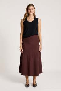 Brands: Eb + Ive Zola knit skirt Mahogany