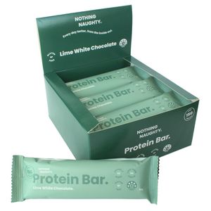 Nothing Naughty Protein bar ,lime white chocolate 12 bars