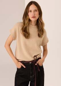 Tops: POL Astor Knit Top - Pebble