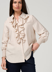 Tops: Loobie's Story Bijou Shirt - Bone