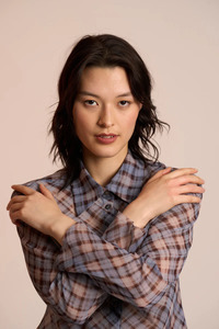 Neris Edgy Shirt - Truffle Check