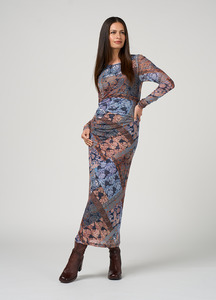 Loobie's Story Byzantium Mesh Dress - Indigo Multi