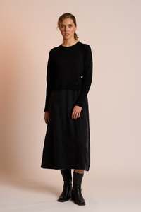 Dresses: Neris Divine Angles Dress - Black AW26