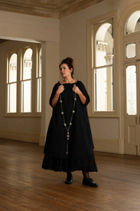 Meg By Design Manon Dress Paper Cotton - Black