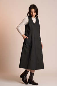 Neris Lennox Pinafore - Granite