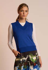 Neris Crop Vest - Lapis