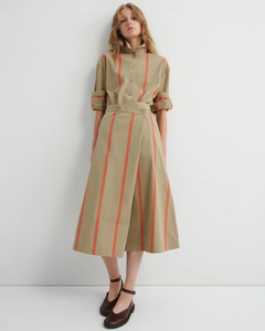 Skirts: Kowtow Fold Skirt - Nasturtium Stripe