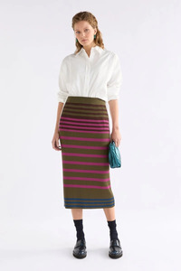 Elk Pinto Knit Skirt - Riga Stripe