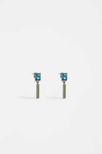 Accessories: Elk Ival Short Drop Earring - Teal