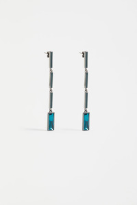 Accessories: Elk Ival Long Drop Earring - Peacock