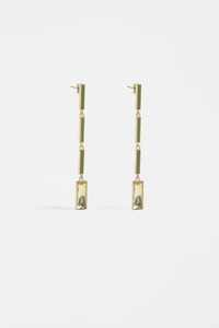Elk Ival Long Drop Earring - Artichoke
