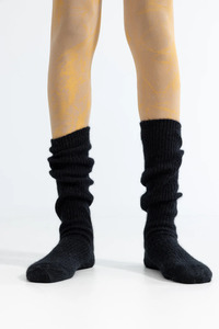 Accessories 1: Lela Jacobs U Long Socks - Black