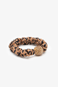 Antler Cheetah Crystal Hair Tie