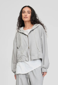 Coats And Jackets: Taylor Contour Hoodie - Diffused Vapour