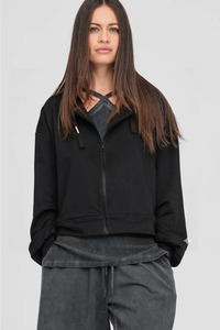 Coats And Jackets: Taylor Contour Hoodie - Black
