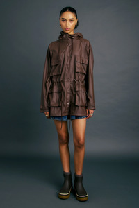 Coats And Jackets: Karen Walker Excursion Raincoat - Chocolate