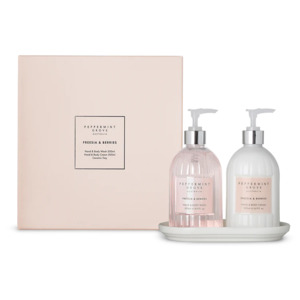 Giftware: Peppermint Grove Hand & Body Wash & Cream 500ml Set - Freesia & Berries