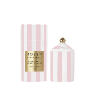 Candles Diffusers: Moss St. Ceramic Candle 100g - Raspberry Honey & Musk