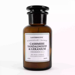Candles Diffusers: Lanterncove Dispensary 6.5oz Cashmere Sandalwood & Geranium Candle