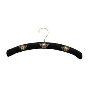 Le Forge Velvet Bee Coat Hanger - Black/Gold