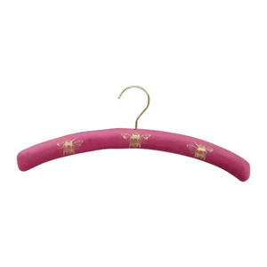 Le Forge Velvet Bee Coat Hanger - Pink/Gold