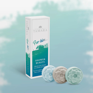 Bathroom: Essentially Tamara For Him Collection - Box of 3 Shower Bursts