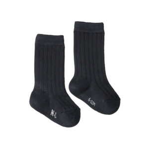 Allbaby: Nature Baby Organic Cotton Rib Socks - Navy