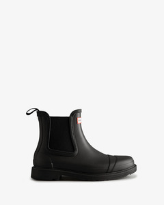 Footwear: Hunter Women's Chelsea Commando Boot - Black