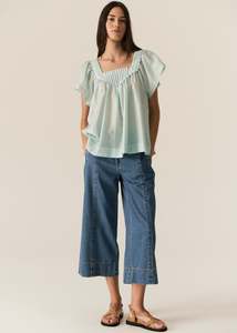 Pol: POL Carsen Crop Pant - Light Wash