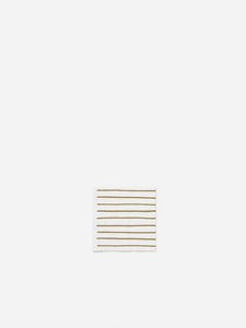 Citta: Citta Stripe Cocktail Napkin 20pk - White/Mustard